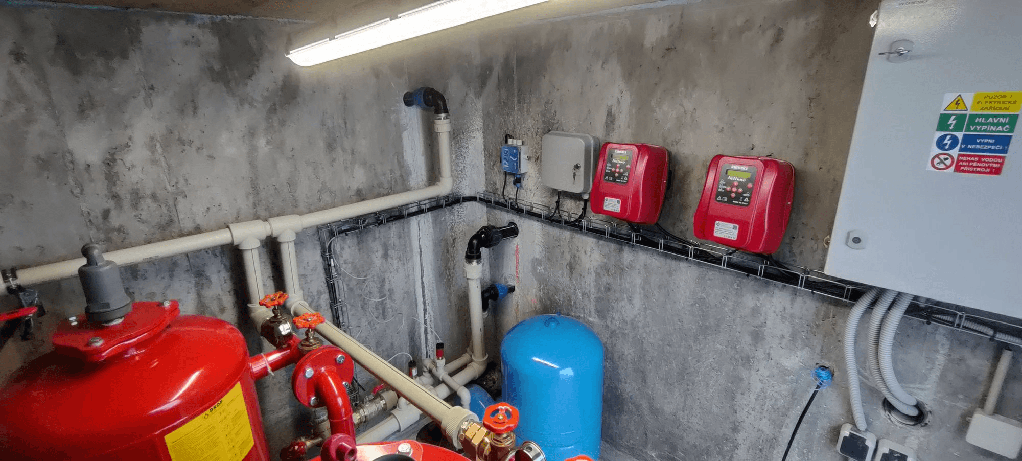 Reference Před-filtrace pro odčerpávání vody z nádrže