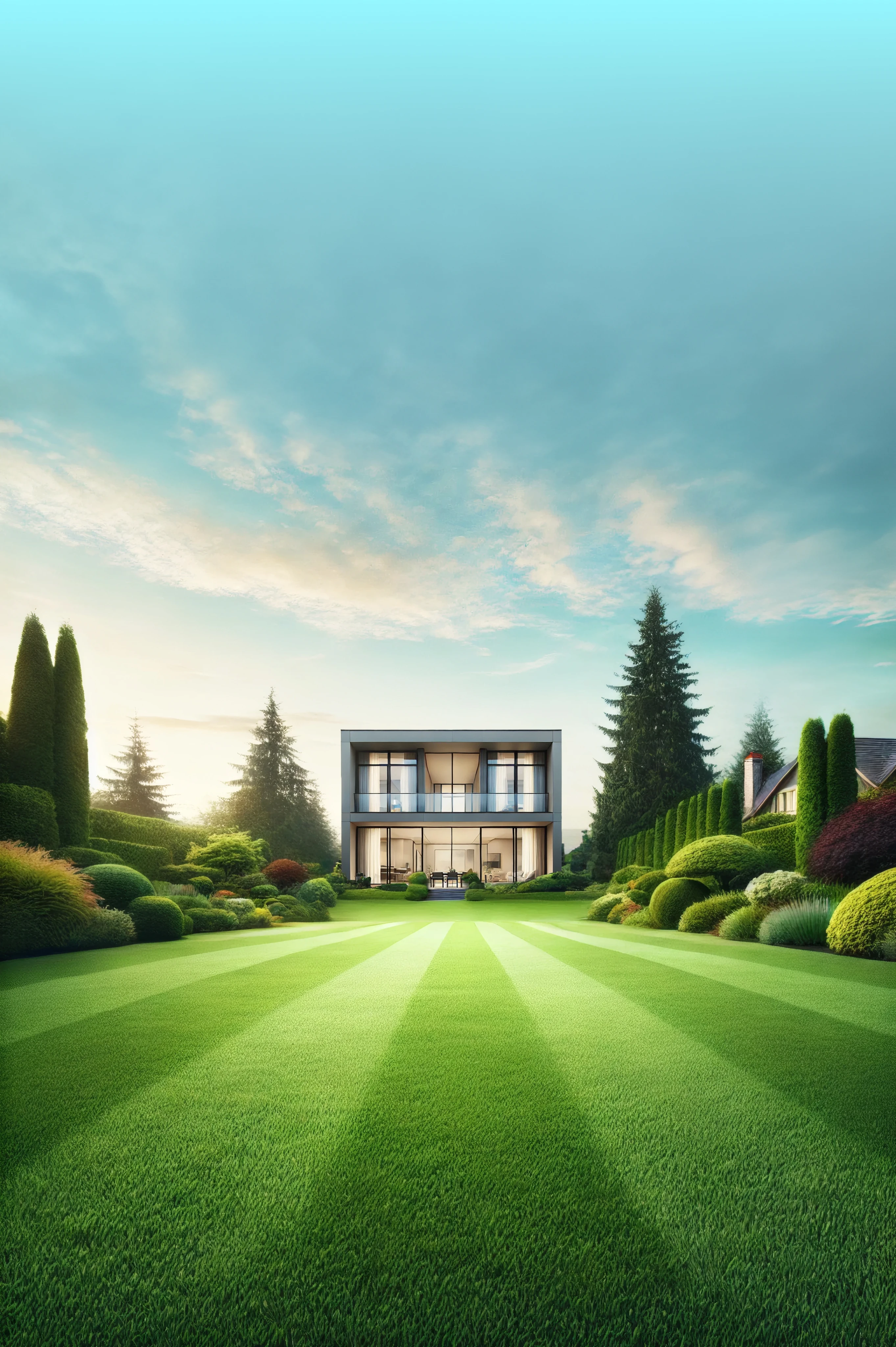 Moderní rodinný domek se stylovou fasádou a automatickými střešními okny, HypGarden